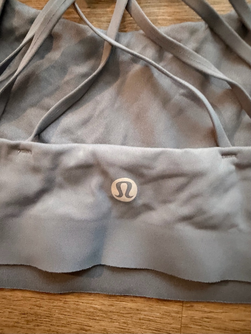 lululemon athletica Light Blue Strappy Back Sports Bra - Picture 3 of 4